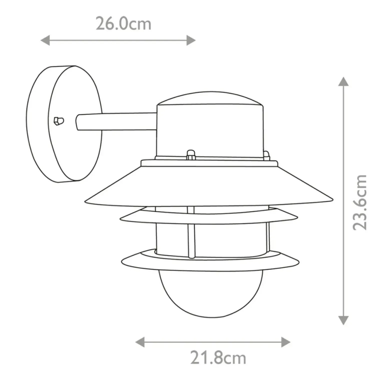 Sklep Kaja Kinkiet elewacyjny, kolor stali COPENHAGEN-BSS z serii COPENHAGEN