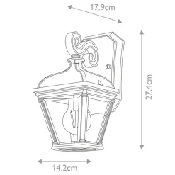 Sklep Kaja Kinkiet elewacyjny na jedną żarówkę BAYVIEW-2S-BK z serii BAYVIEW