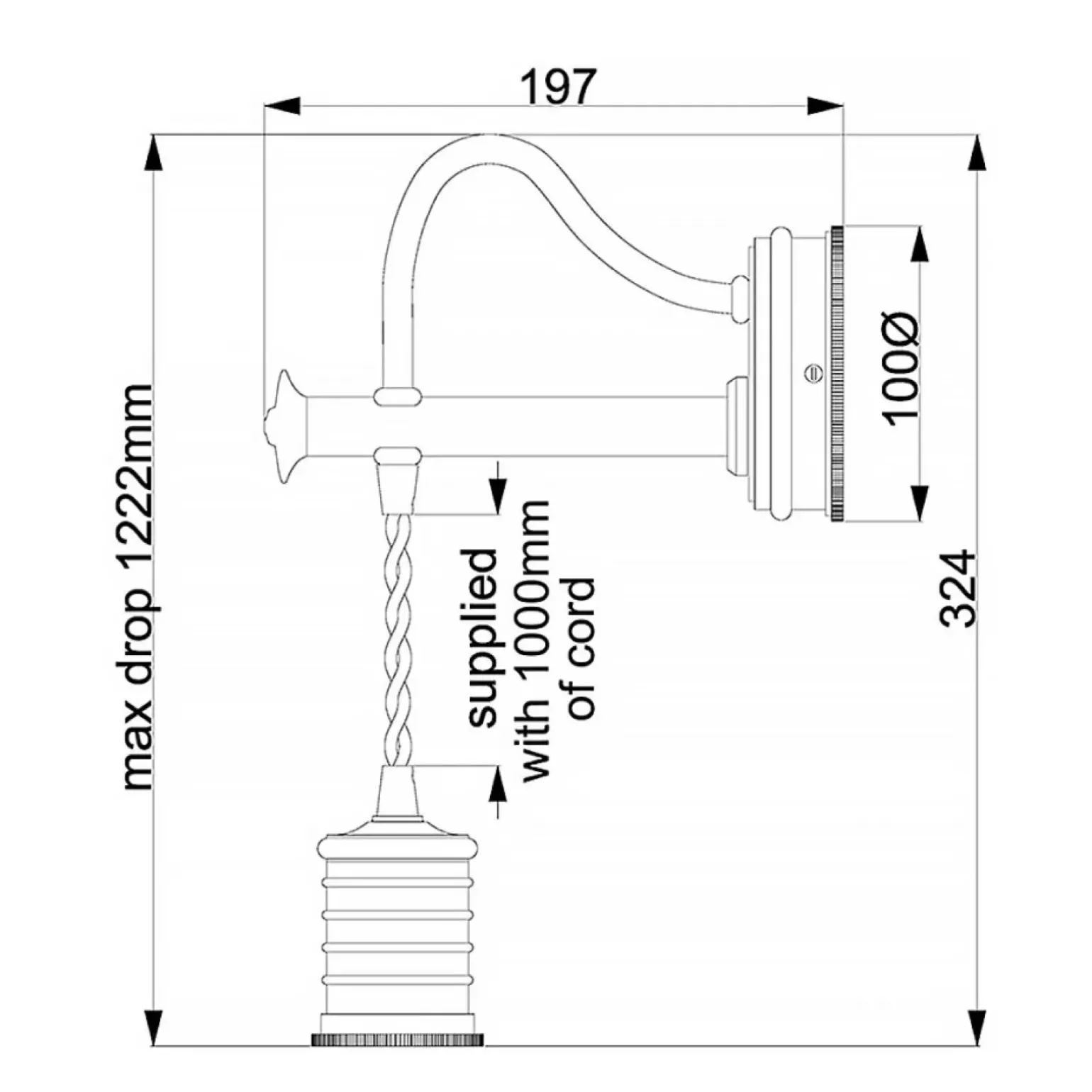 Sklep Kaja Kinkiet, kolor czarny z mosiądzem DOUILLE1-BPB z serii DOUILLE