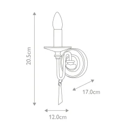 Sklep Kaja Kinkiet, kolor polerowanego niklu FP1-POL-NICKEL z serii FINSBURY PARK