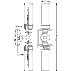 Sklep Kaja Kinkiet na dwie żarówki G9, chrom FE-PAYN-OR2-BATH z serii PAYNE