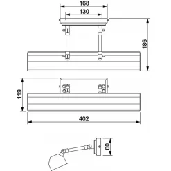 Sklep Kaja Kinkiet obrazowy, ciemnobrązowy CHAWTON-PLM-DB z serii CHAWTON