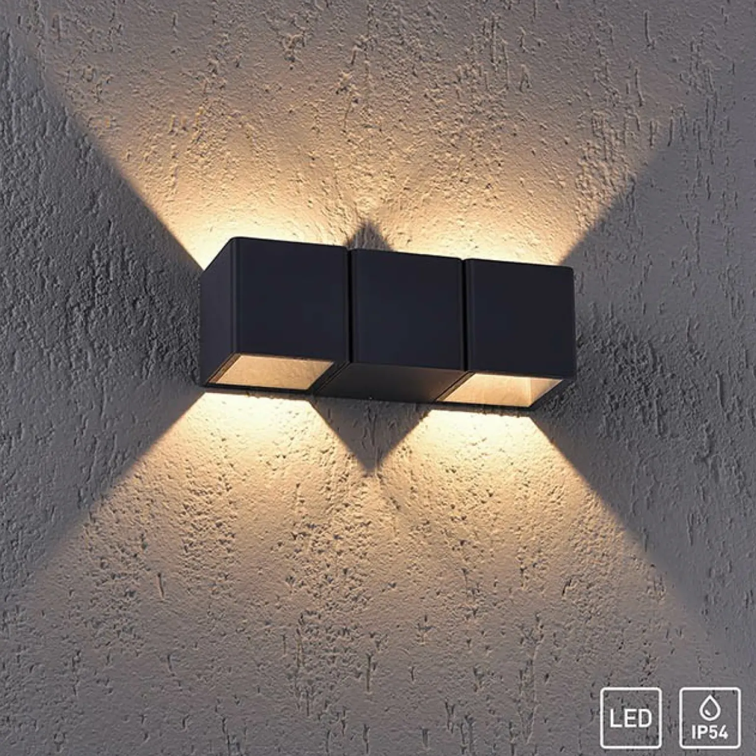 Sklep Kaja Kinkiet ogrodowy w formie trzech kubików 9658-13 z serii MARCEL | Kaja