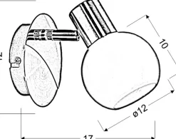 Sklep Kaja Kinkiet reflektorek ze zdobionym kloszem 91-07100 AVILA | Kaja
