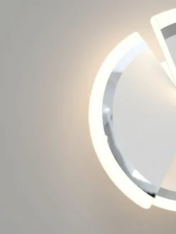 Sklep Kaja Kinkiet srebrna tarcza LED do sypialni WF 9036-108S TRAPANI | Kaja