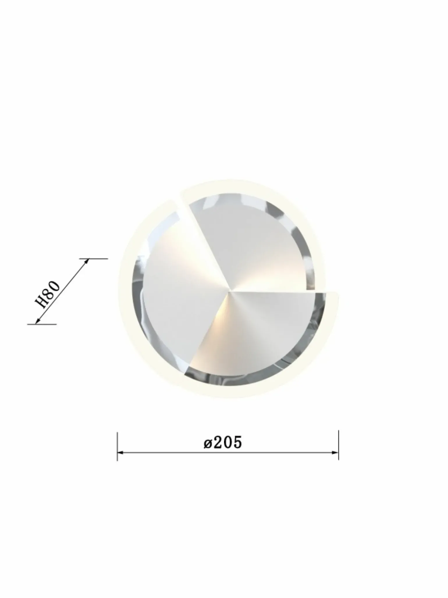 Sklep Kaja Kinkiet srebrna tarcza LED do sypialni WF 9036-108S TRAPANI | Kaja