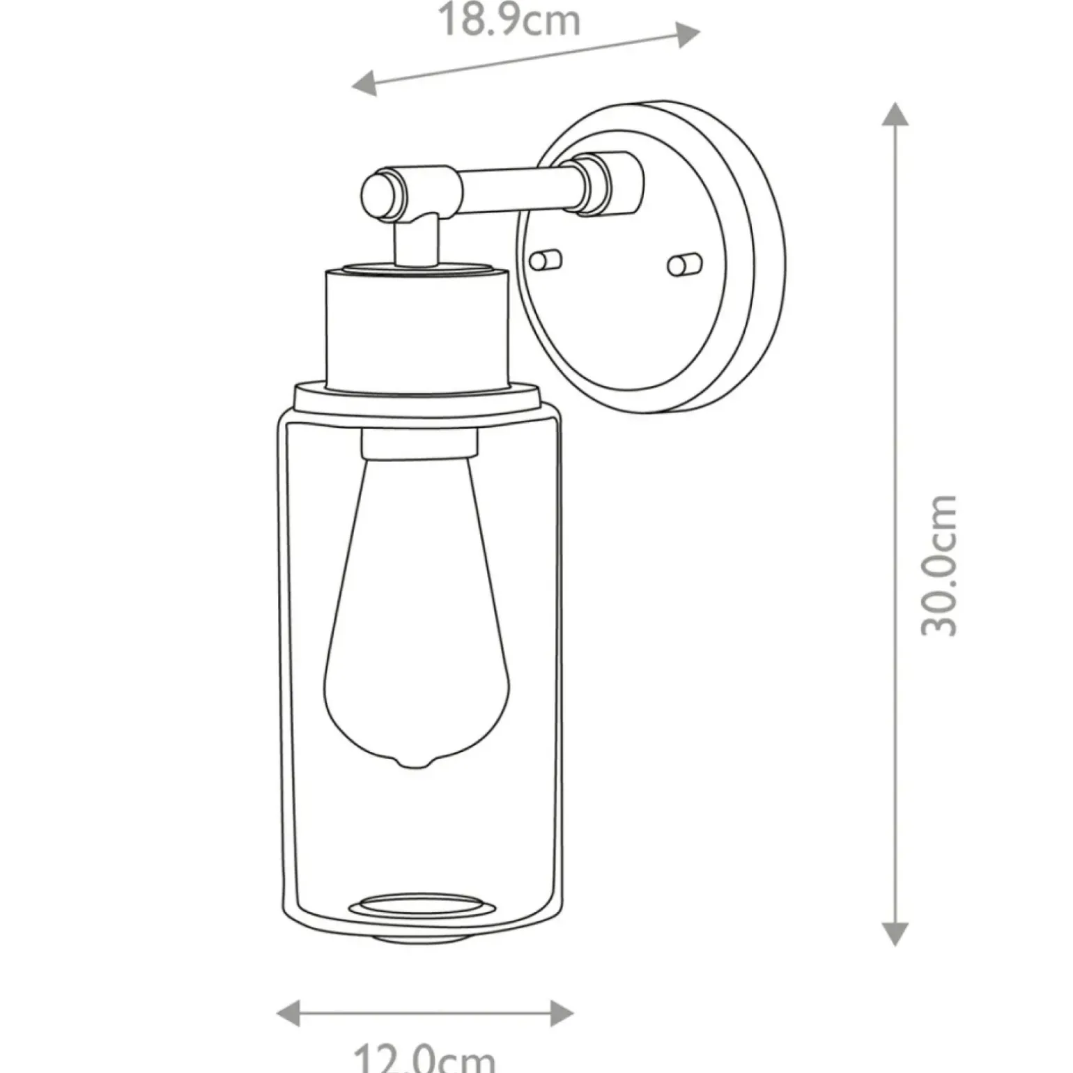 Sklep Kaja Kinkiet, szkło z pęcherzykami BATH-MORVAH1-PC z serii MORVAH