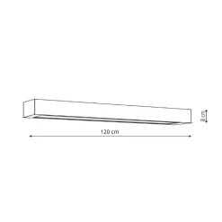 Sklep Kaja Kinkiet techniczny listwa LED 120cm GS-LWA-18W BK CCT IBROS | Kaja