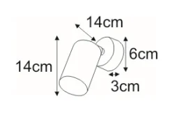 Sklep Kaja Kinkiet w formie klasycznego reflektorka K-4418 KAYLA | Kaja