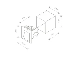 Sklep Kaja Kinkiet w kolorze m, wbudowany LED 6907 | Kaja Oświetlenie