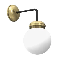 Sklep Kaja Kinkiet w kolorze złota, mleczny klosz LX 6840 z serii HYDRO | Kaja