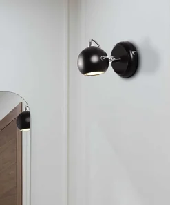 Sklep Kaja Kinkiet w kształcie kuli K-8002/1 BK SALVA BLACK | Kaja Oświetlenie