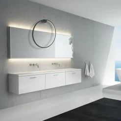 Sklep Kaja Kinkiet w kształcie okręgu, przed lustro ML8850 z serii SATURNO | Kaja Oświetlen