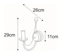 Sklep Kaja Kinkiet w stylu industrialnym świecznik K-3526 PERSEO | Kaja
