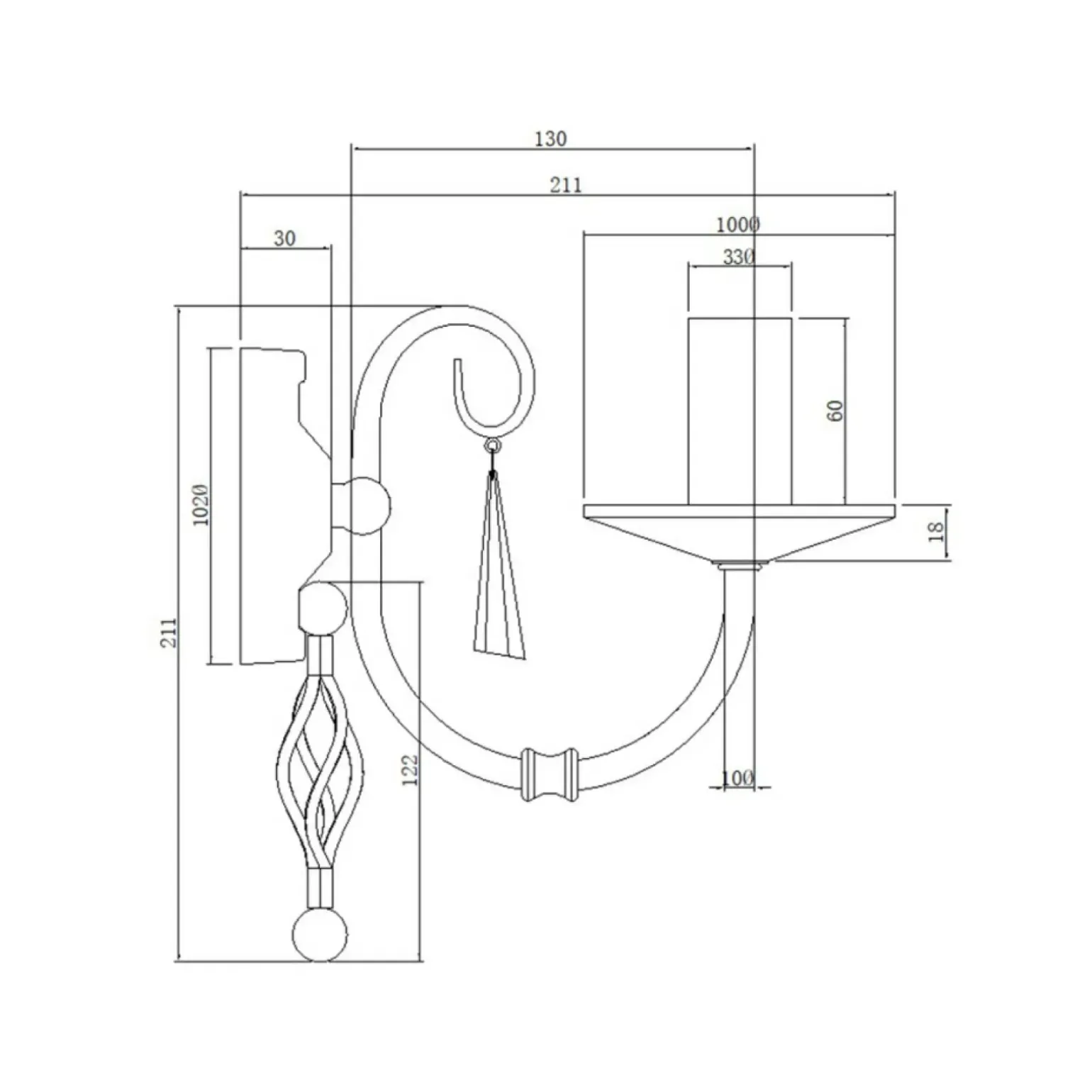 Sklep Kaja Kinkiet świecznik, antyczne złoto AG1-AGED-BRASS z serii AEGEAN
