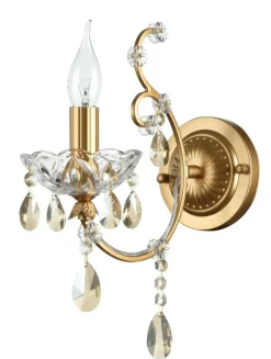 Sklep Kaja Kinkiet świecznik z kryształkami DIA004-01-G SEVILLA | Kaja