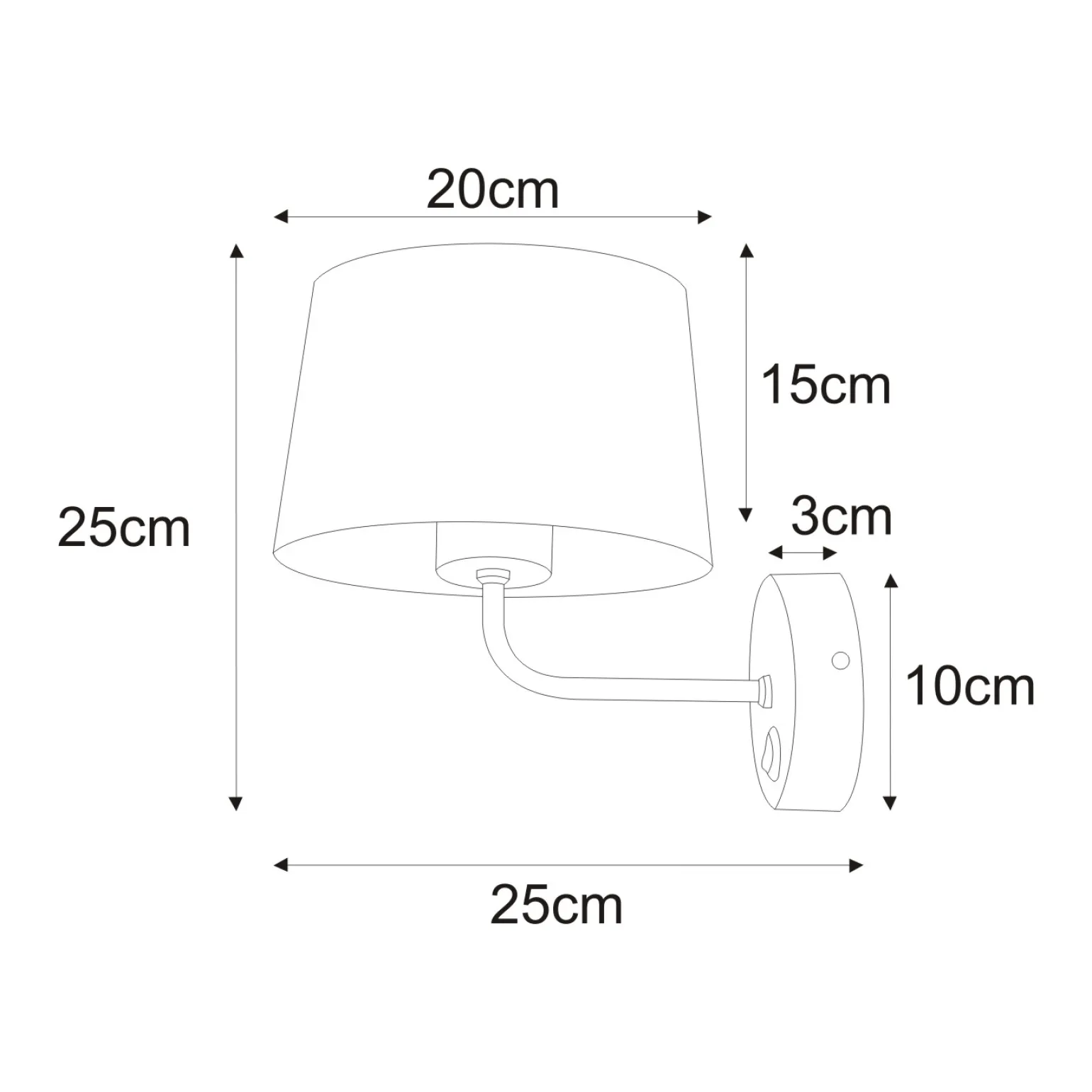 Sklep Kaja Kinkiet z abażurem i włącznikiem K-4351 REMI BLACK | Kaja Oświetlenie