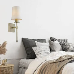 Sklep Kaja Kinkiet z beżowym abażurem LP-2118/1W PATYNA CASOLI | Kaja Oświetlenie