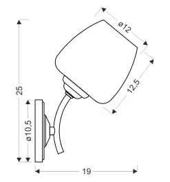 Sklep Kaja Kinkiet z białym kloszem w kształcie kielicha 21-22561 z serii ZINA | Kaja Oświe