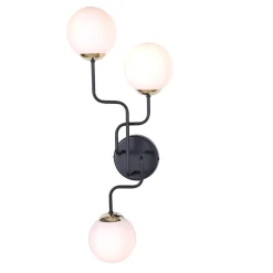 Sklep Kaja Kinkiet z białymi kulistymi kloszami na mały gwint K-4708 serii KA