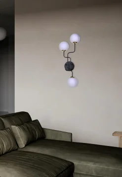 Sklep Kaja Kinkiet z białymi kulistymi kloszami na mały gwint K-4708 serii KA