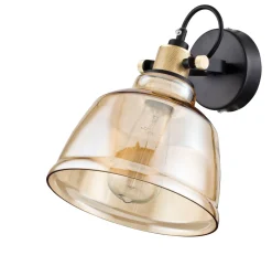 Sklep Kaja Kinkiet z bursztynowym kloszem T163-01-R IRVING | Kaja Oświetlenie