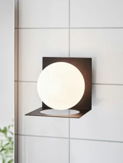 Sklep Kaja Kinkiet z czarną oprawą i białym kloszem 107495 | Kaja Oświetlenie