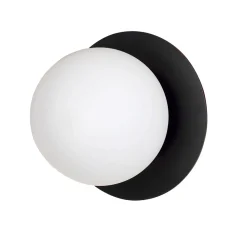 Sklep Kaja Kinkiet z czarną podsufitką i białym kloszem 612/K1 | Kaja Oświetlenie