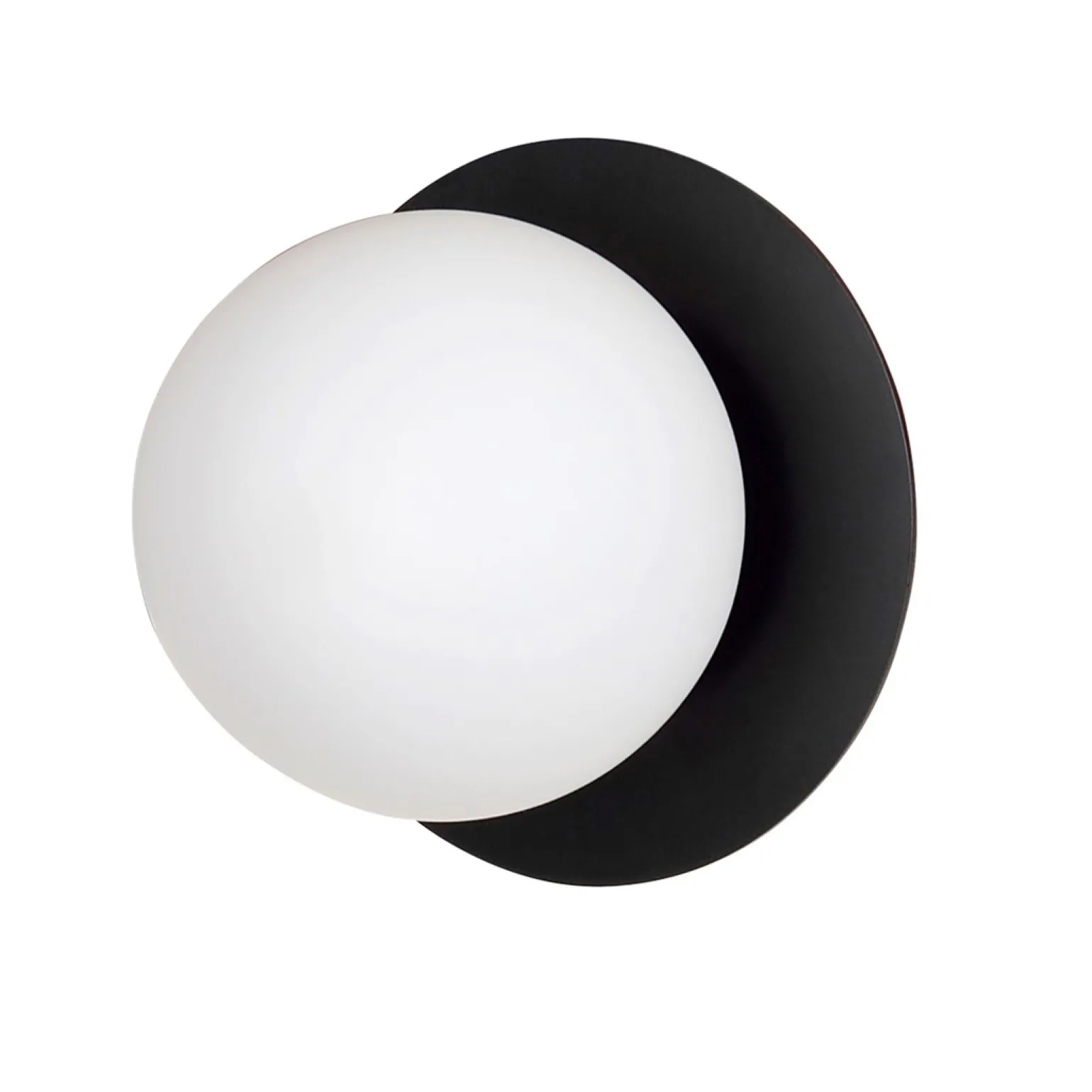 Sklep Kaja Kinkiet z czarną podsufitką i białym kloszem 612/K1 | Kaja Oświetlenie