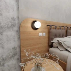 Sklep Kaja Kinkiet z czarną podsufitką i białym kloszem 612/K1 | Kaja Oświetlenie