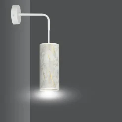 Sklep Kaja Kinkiet z dekoracyjnym abażurem - marmur 1057/K1 KARLI | Kaja