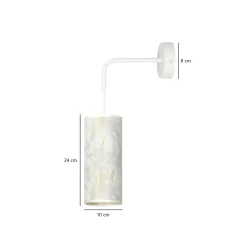 Sklep Kaja Kinkiet z dekoracyjnym abażurem - marmur 1057/K1 KARLI | Kaja