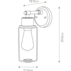 Sklep Kaja Kinkiet z dekoracyjnym kloszem BATH-MORVAH1-BB z serii MORVAH