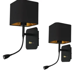 Sklep Kaja Kinkiet z dodatkowym światłem, do sypialni ML6366 NAPOLI | Kaja