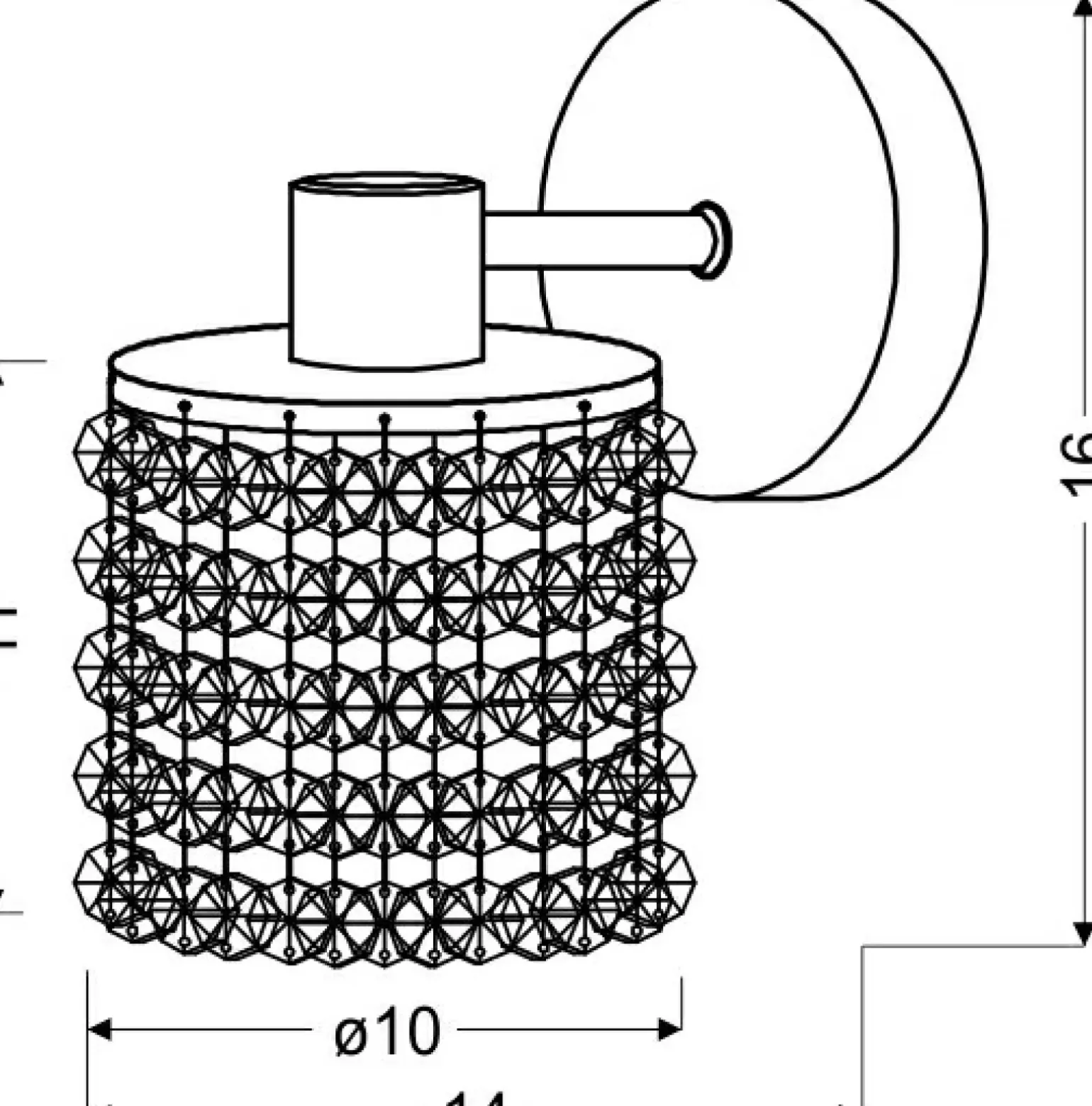 Sklep Kaja Kinkiet z dwukolorowymi kryształkami 21-36240 ROYAL | Kaja Oświetlenie