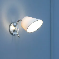 Sklep Kaja Kinkiet z elementami drewna, biały abażur 8341174 MATTE | Kaja