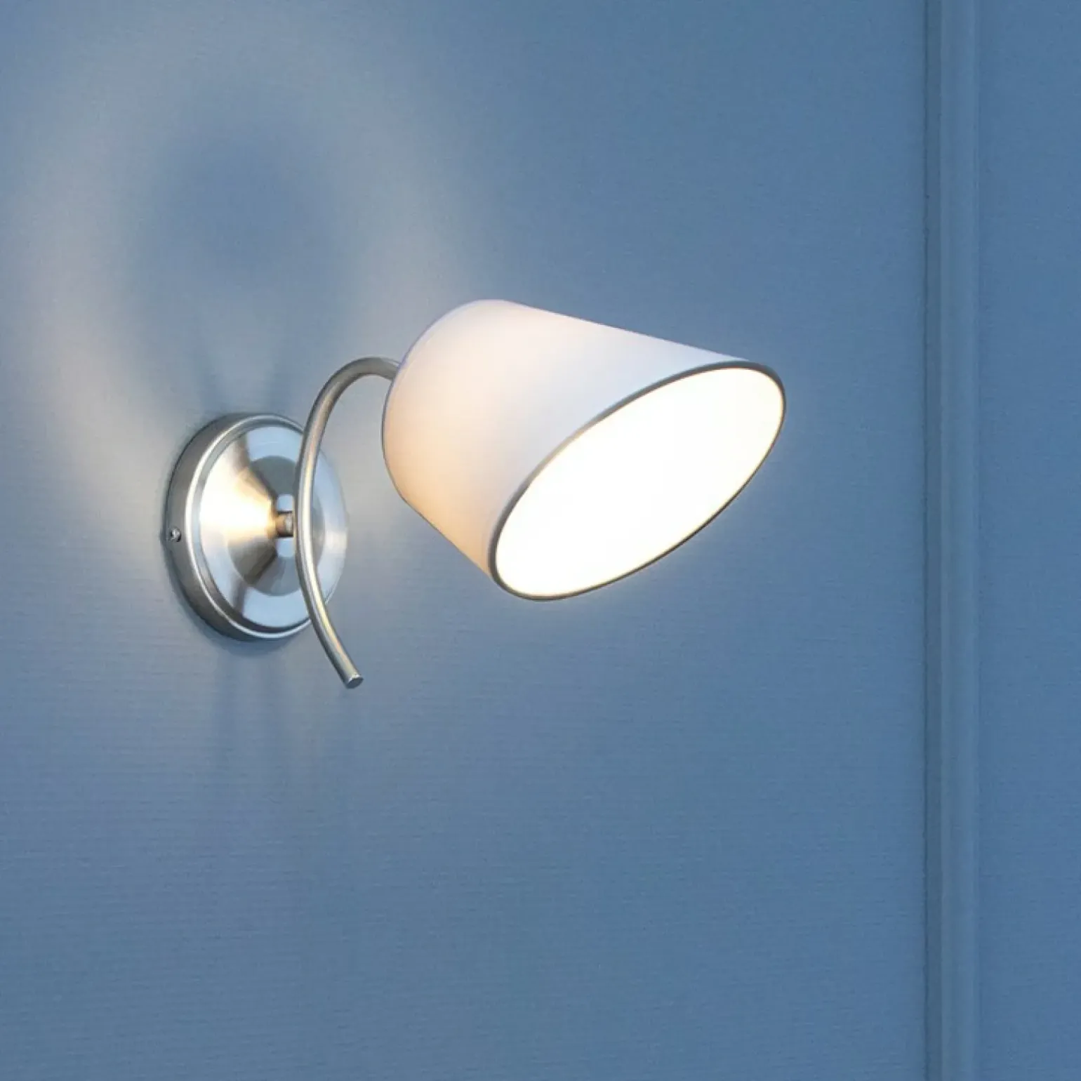 Sklep Kaja Kinkiet z elementami drewna, biały abażur 8341174 MATTE | Kaja