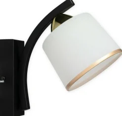 Sklep Kaja Kinkiet z kloszem i ozdobną obręczą O3240 K1 CZA + ZL z serii ALTAR