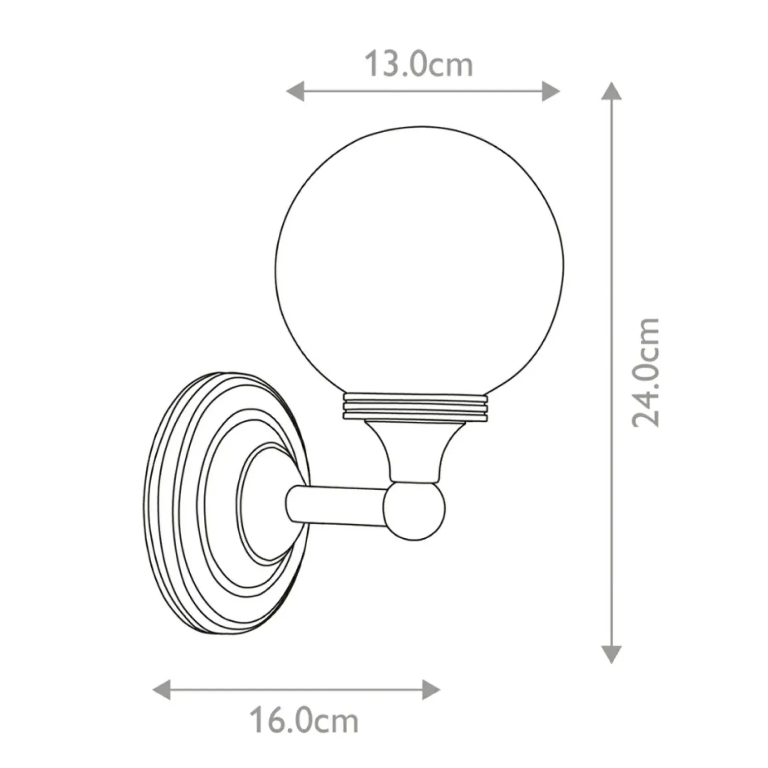 Sklep Kaja Kinkiet z kloszem w kształcie kuli BATH-AUSTEN4-PC z serii AUSTEN