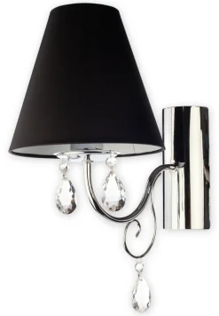 Sklep Kaja Kinkiet z kryształkami i abażurem O1960 CH CZA VELIO | Kaja