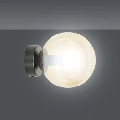 Sklep Kaja Kinkiet z miodowym kloszem i czarną przyścianką 876/K1 | Kaja