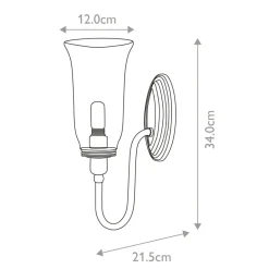 Sklep Kaja Kinkiet z oprawą w kolorze niklu BATH-BLAKE2-PN z serii BLAKE