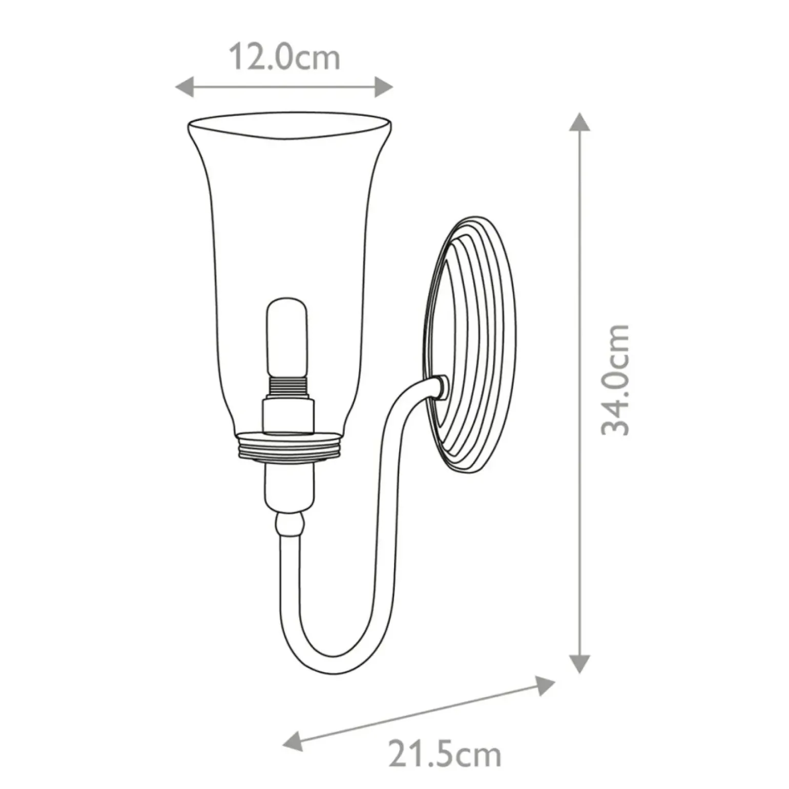 Sklep Kaja Kinkiet z oprawą w kolorze niklu BATH-BLAKE2-PN z serii BLAKE