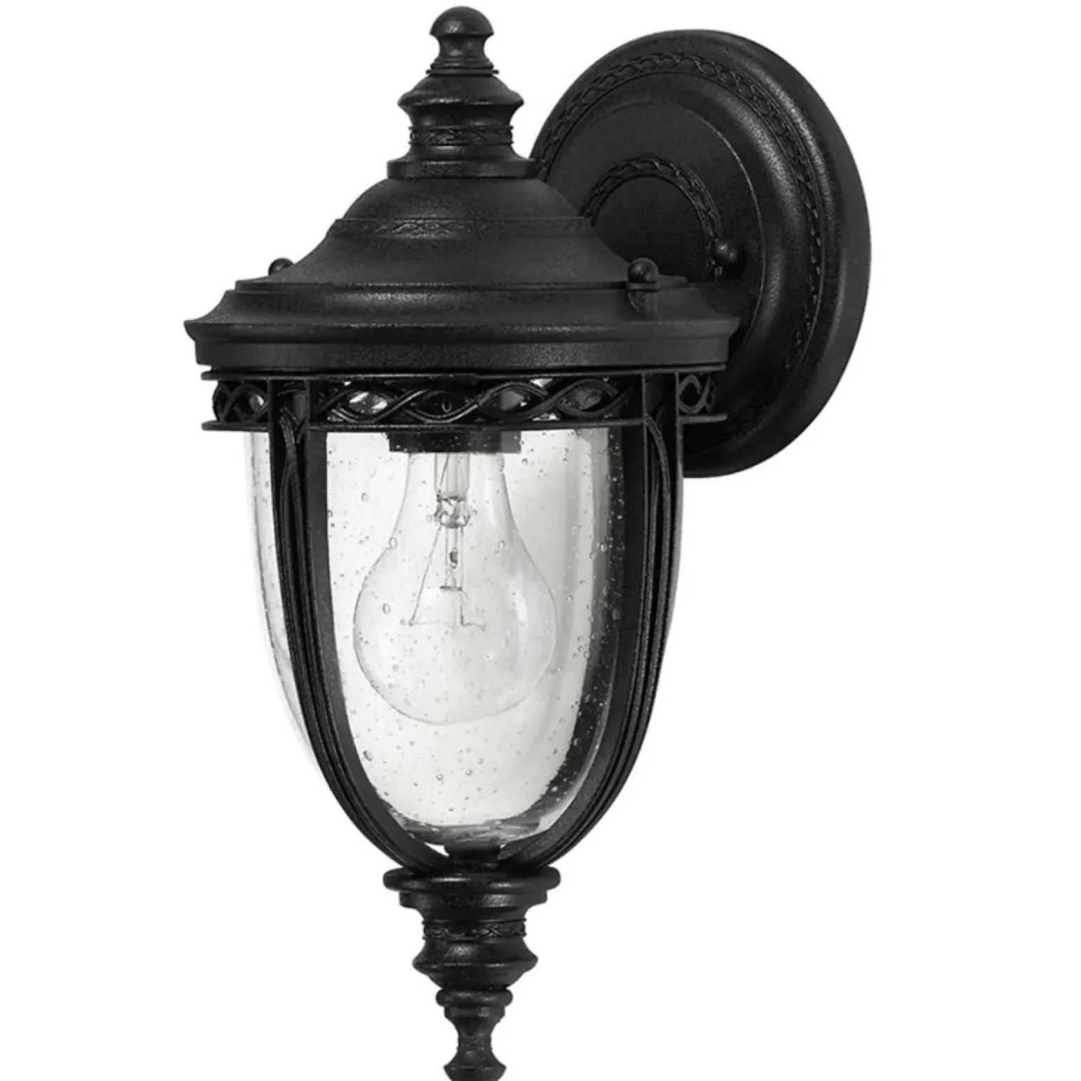 Sklep Kaja Kinkiet z ozdobnym szkłem FE-EB2-S-BLK z serii ENGLISH BRIDLE