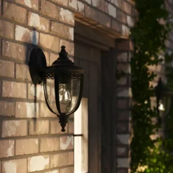 Sklep Kaja Kinkiet z ozdobnym szkłem FE-EB2-S-BLK z serii ENGLISH BRIDLE