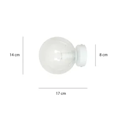 Sklep Kaja Kinkiet z przezroczystym kloszem mały gwint 877/K1 | Kaja Oświetlenie