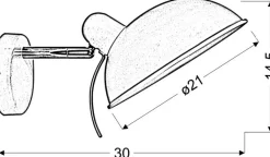 Sklep Kaja Kinkiet z rączką do regulacji kierunku 21-53589 DURIO | Kaja