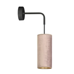 Sklep Kaja Kinkiet z różowo-złotym abażurem, do sypialni 1061/K1 BENTE | Kaja