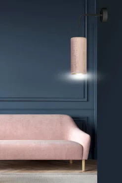 Sklep Kaja Kinkiet z różowo-złotym abażurem, do sypialni 1061/K1 BENTE | Kaja