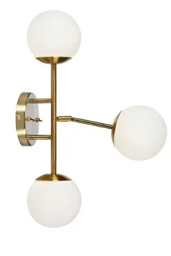 Sklep Kaja Kinkiet z trzema białymi kulistymi kloszami 108254 | Kaja Oświetlenie